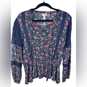 Knox Rose Women’s top  medium cottagecore festival bohemian floral whimsical